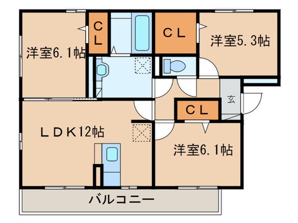 ホワイトパレス藤ノ元の物件間取画像